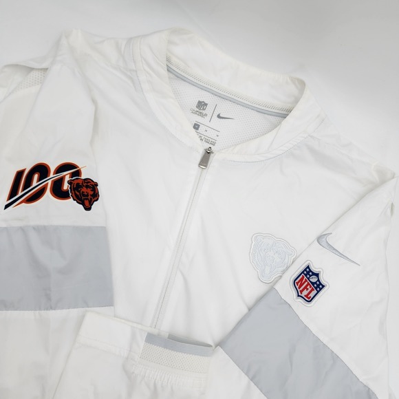Nike NFL Chicago Bears 100 year Platinum Sideline Half-Zip Pullover Men's M READ - Picture 1 of 11